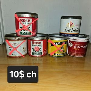 Antique cigarette cans